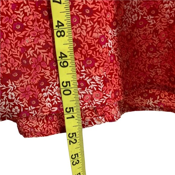 Vintage 90s Jody of CA Micro Floral Button Up Short Sleeve Maxi Dress Small - Picture 8 of 11